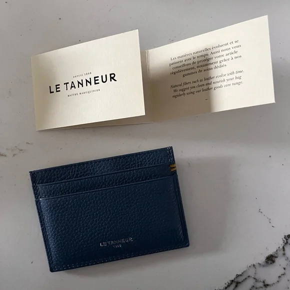 Le Tanneur Navy Card Holder